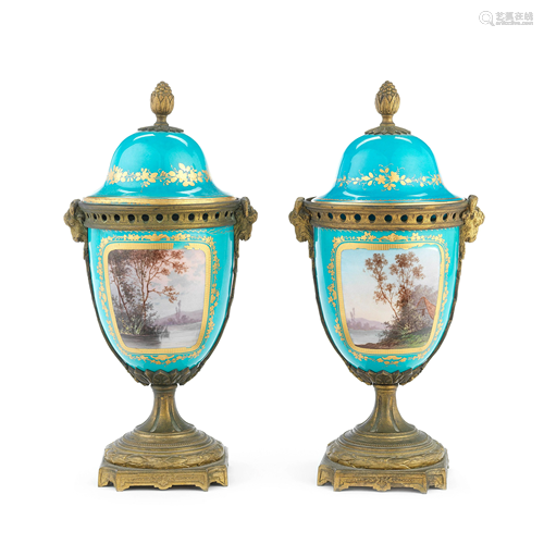 A PAIR OF LATE 19TH CENTURY FRENCH GILT BRONZE MOUNTED