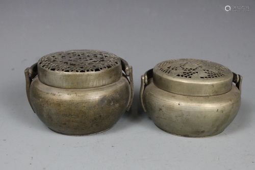 Two Brass Hand Warmers