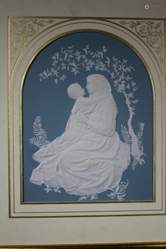 A Germany Carved Porcelain Plaque