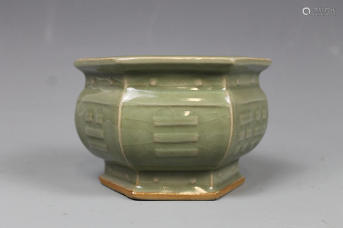 A Celadon-Glazed Hexagonal Censer