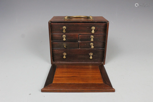 A Hongmu Six-Tiered Jewelry Box