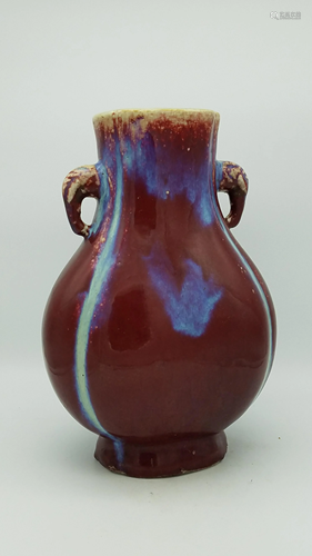 A Flambe-Glazed Vase, Mark Yongzheng