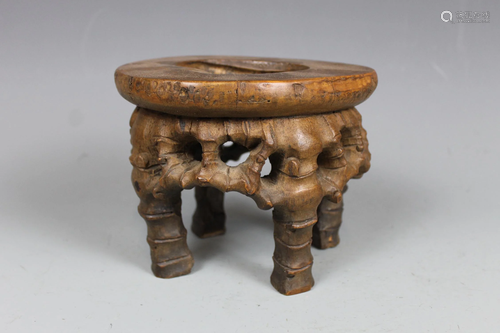 A Carved Bamboo Stand