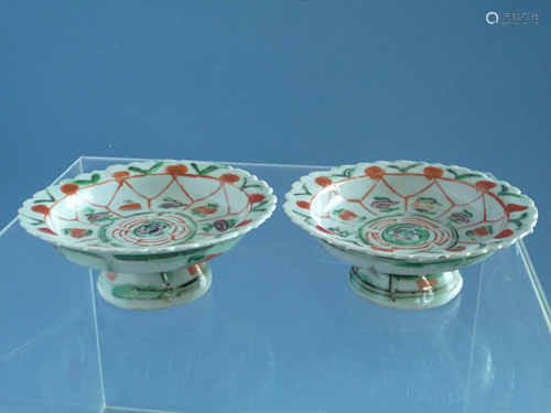 A Famille-Verte Stem Bowl, Qing Dynasty