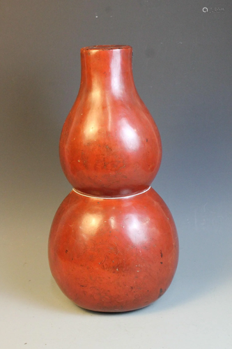 A Large Gilt-Lacquer Double-Gourd