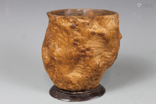 A Carved Bamboo Brushpot, Qing Dynasty