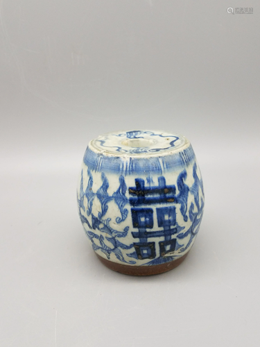 A Blue and White Incense Holder, Qing Dynasty