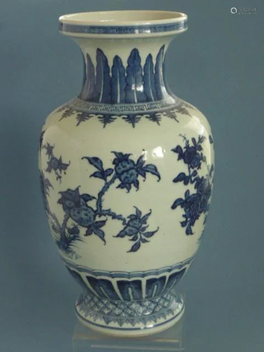 A Blue and White Vessel, Qing Dynasty