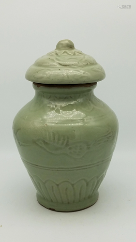 A Yuan-Style Longquan Jar and Cover