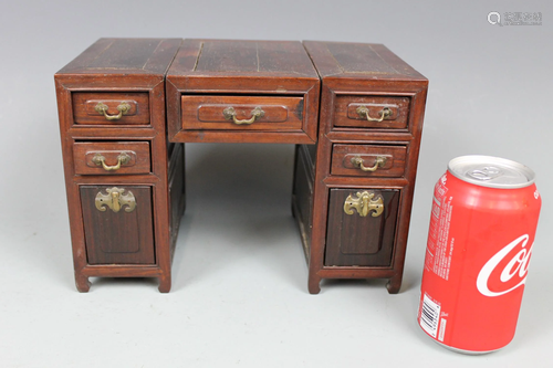 A Hongmu Miniature Desk, Qing Dynasty