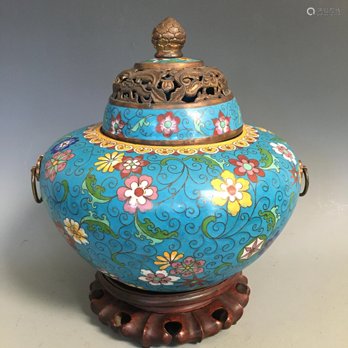 A Cloisonne Enamel Censer, Republic of China