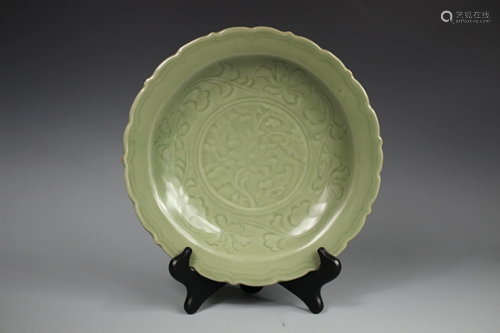 A Ming-Style Carved Longquan Dish