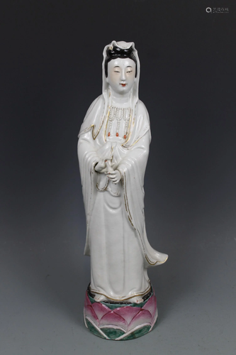 A Porcelain Figure of Guanyin, Mark FuJianHuiGuan