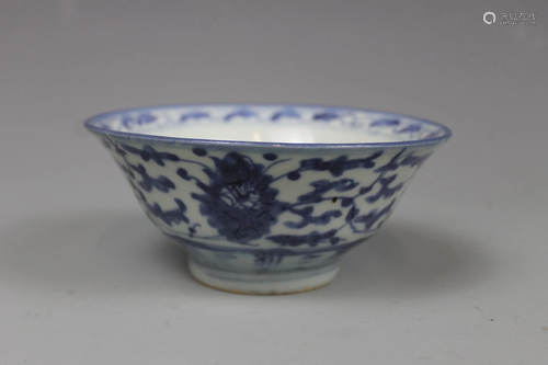 A Blue and White Bowl, Qing Dynasty