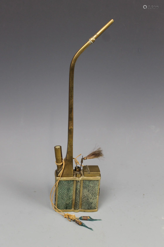 A Brass Smoke Pipe, Qing Dynasty