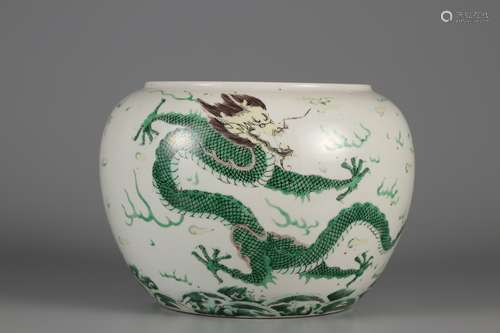 The brush wash with dragon pattern in Qing Dynasty