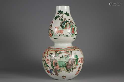 Gourd bottle of ancient color characters in Qing Dynasty