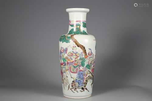 Baton jar of pastel character story in Qing Dynasty