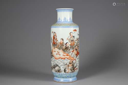 Pastel Eight Immortals crossing the sea mallet bottle in the...