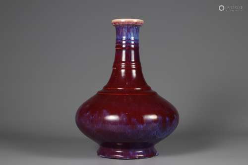 The glaze bottle of kiln change in Qing Dynasty