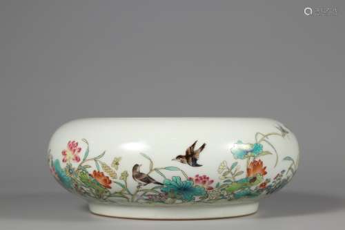 Qing Dynasty pastel flower and bird pen wash