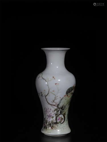 A Chinese Famille-Rose Porcelain Vase