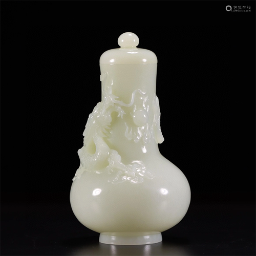 A Chinese Carved Jade Vase