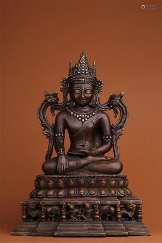 A Chinese Bronze Figure of Buddha