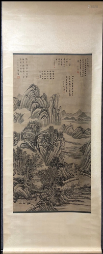 A Chinese Scroll Painting of Landscape