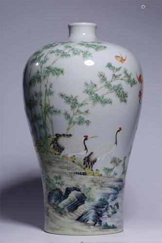 A Chinese Famille-Rose Porcelain Vase