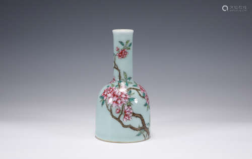 A Famille Rose Bell Shaped Zun Vase Yongzheng Period