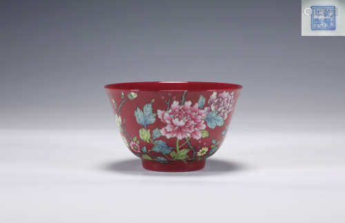 A Familel Rose Floral Bowl Qianlong Period