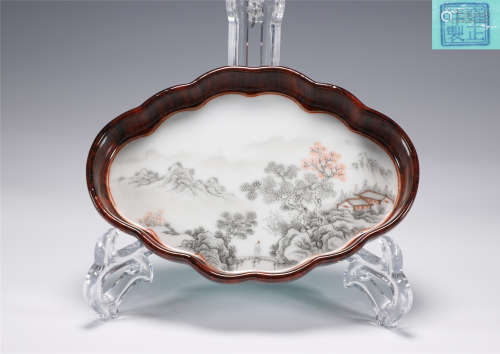 A Grisaille Glazed Washer Yongzheng Period
