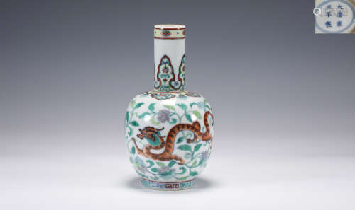 A Doucai Glazed Dragon Vase Kangxi Period