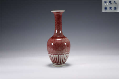 A Peach Bloom Glazed Vase Kangxi Period