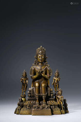 Chinese Bronze Figure Of Guanyin