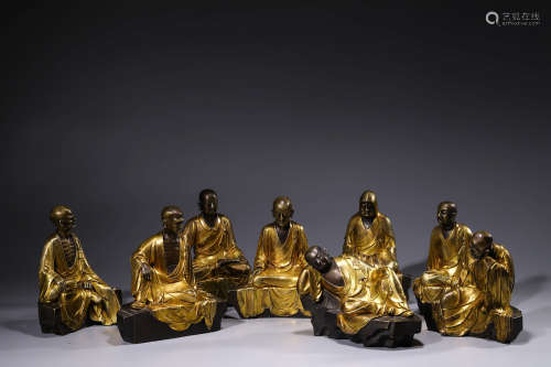Chinese Set Of Bronze Lohan