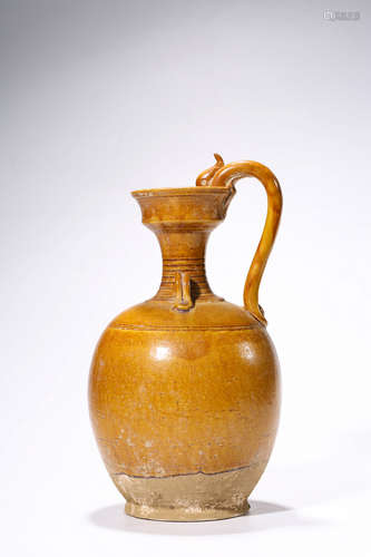 Chinese Yellow Glazed Porcelain Pitcher