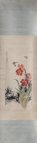 Chinese Ink And Color Scroll Painting