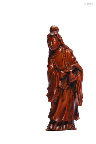 Chinese Hardwood Carved Figurine