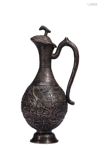 Chinese Silver Water Pitcher