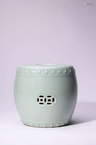 Chinese Celadon Glazed Miniature Porcelain Stool
