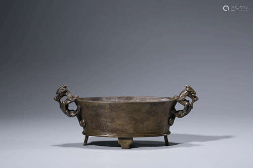 Chinese Bronze Censer, Marked