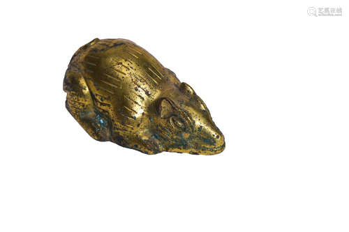 Chinese Gilt Bronze Rat