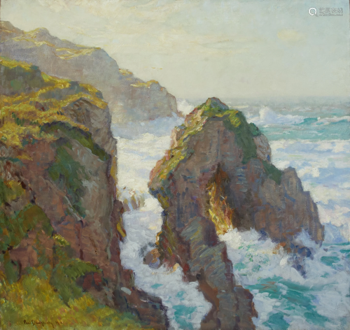 Paul Dougherty (1877-1947) Majestic Coast 34 x 36in
