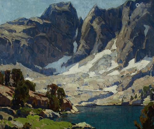 Edgar Payne (1883-1947) View Across Dragon Lake,