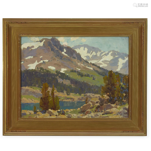 Edgar Payne (1883-1947) Sierra Slopes and Lake 12 x