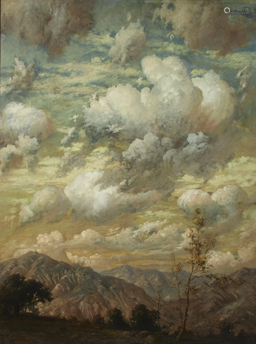 Paul Grimm (1891-1974) Clouds Gathering above Pasadena