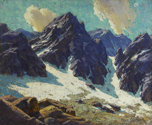 Paul Grimm (1891-1974) Glacier Palisades 20 x 24in