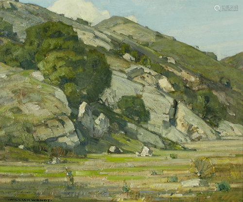 William Wendt (1865-1946) Stony Slope 25 x 30in framed